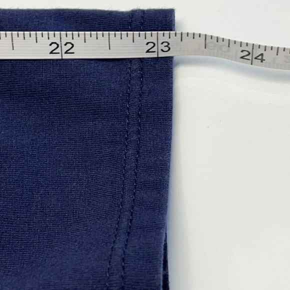 Soft Surrounding Size L Blue Navy Long Sleeves Pima Cotton Blend - Picture 6 of 8